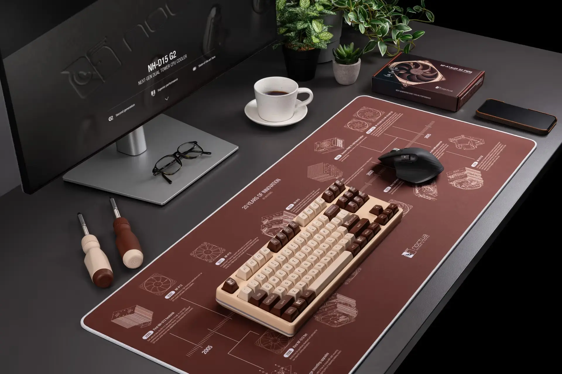 Подложка за мишка Noctua NP-DM3 Anniversary Deskmat - 900 x 400 x 4 mm 9