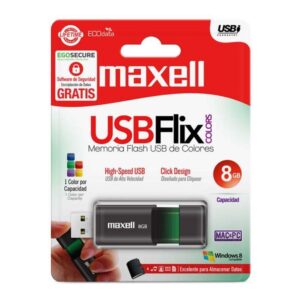 USB памет MAXELL FLIX, USB 2.0, 8GB, ЧЕРЕН 1
