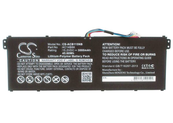 Батерия за лаптоп ACER Aspire 5 A514-52G-59ZN, Aspire 7 A717-71G-51MF, AC14A8K LiPo 15.2V 3000 mAh CAMERON SINO 1