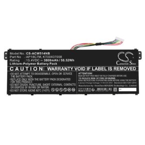 Батерия за лаптоп ACER ConceptD 3 CN316-73G-729B, Swift 3 SF313-52-507Z, TravelMate Spin P4, AP18C7M LiPo 15.4V 3800 mAh CAMERON SINO 1