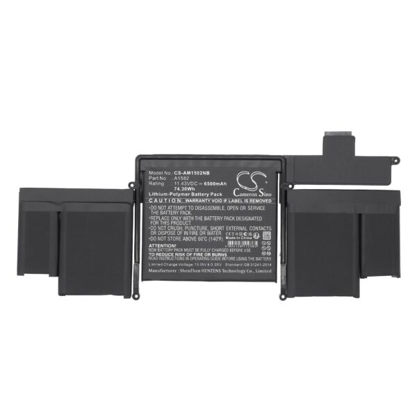 Батерия за лаптоп Apple MacBook A1502 battery(2015), MacBook Pro Retina A1502 (2015 Version) A1582 LiPo 11,43V 6500mAh CAMERON SINO 1