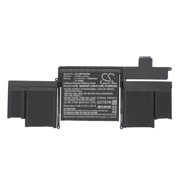 Батерия за лаптоп Apple MacBook Pro ""Core i5" 2.4 13" Late 2013 Retina A1493, A1502 LiPo 11.34V 6300mAh CAMERON SINO 1