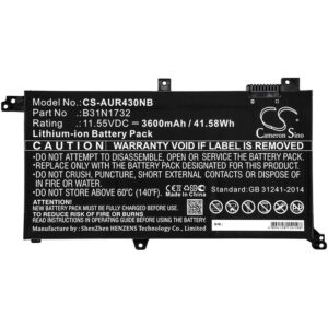 Батерия за лаптоп ASUS K430FA VivoBook S14 S430FAEB102T B31N1732 LiIon 11.55V 3600mAh CAMERON SINO 1