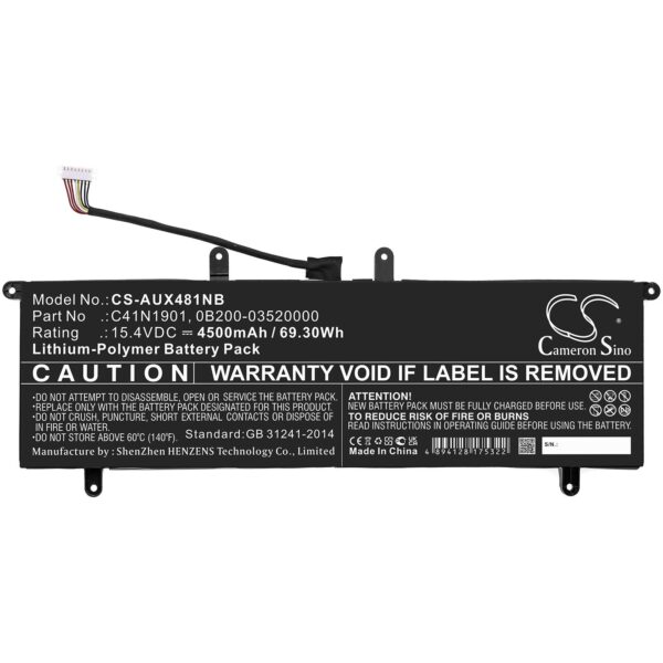 Батерия за лаптоп ASUS ZenBook 14 UX481F, ZenBook Duo UX481FA, C41N1901 LiPo 15.4V 4500 mAh CAMERON SINO 1