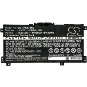 Батерия за лаптоп HP Envy 17-AE010NC, Envy X360 15-BP008UR HSTNN-UB71 LiIon 11.55V 4400 mAh CAMERON SINO 1