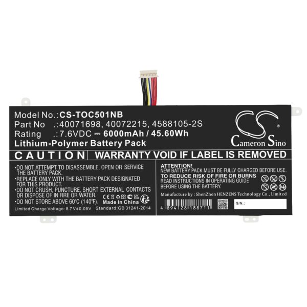 Батерия за лаптоп TOSHIBA Dynabook Satellite Pro C40-G-11G LiIPo 7,6V 6000mAh CAMERON SINO 1
