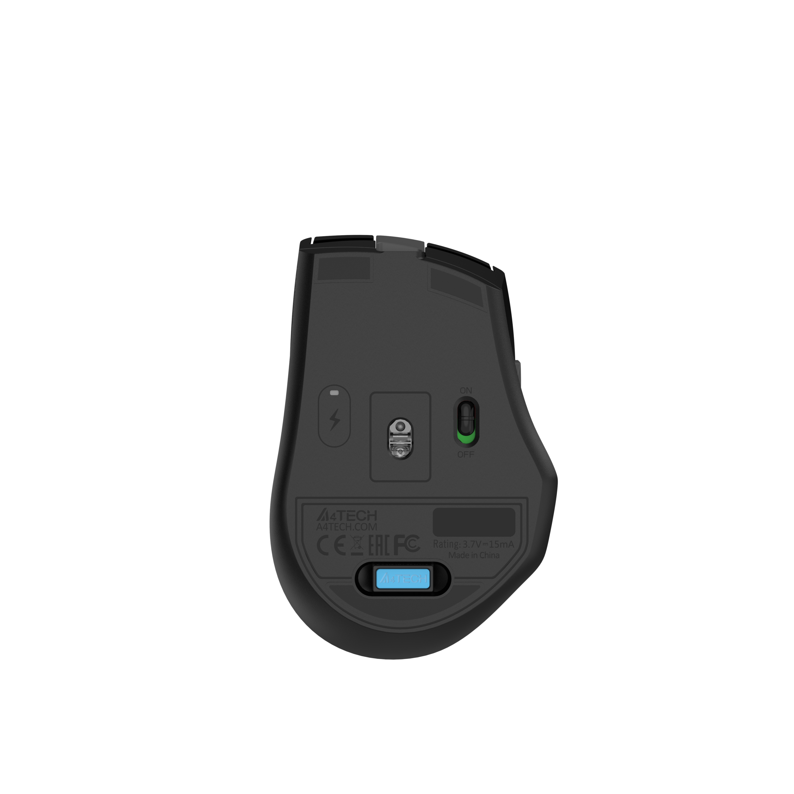 Безжична безшумна мишка A4tech FG35CS Plus White Fstyler, 2.4Ghz ,сива, USB-C 2