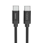 Hama Кабел за зареждане, "Fabric", USB-C - USB-C, 100 W, 3 m, Nylon, black 1