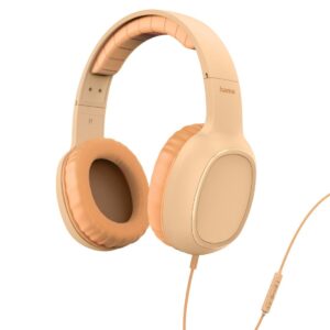 HAMA Слушалки с микрофон "Fun C", USB-C, водач за кабел от едната страна, Оранжев 1