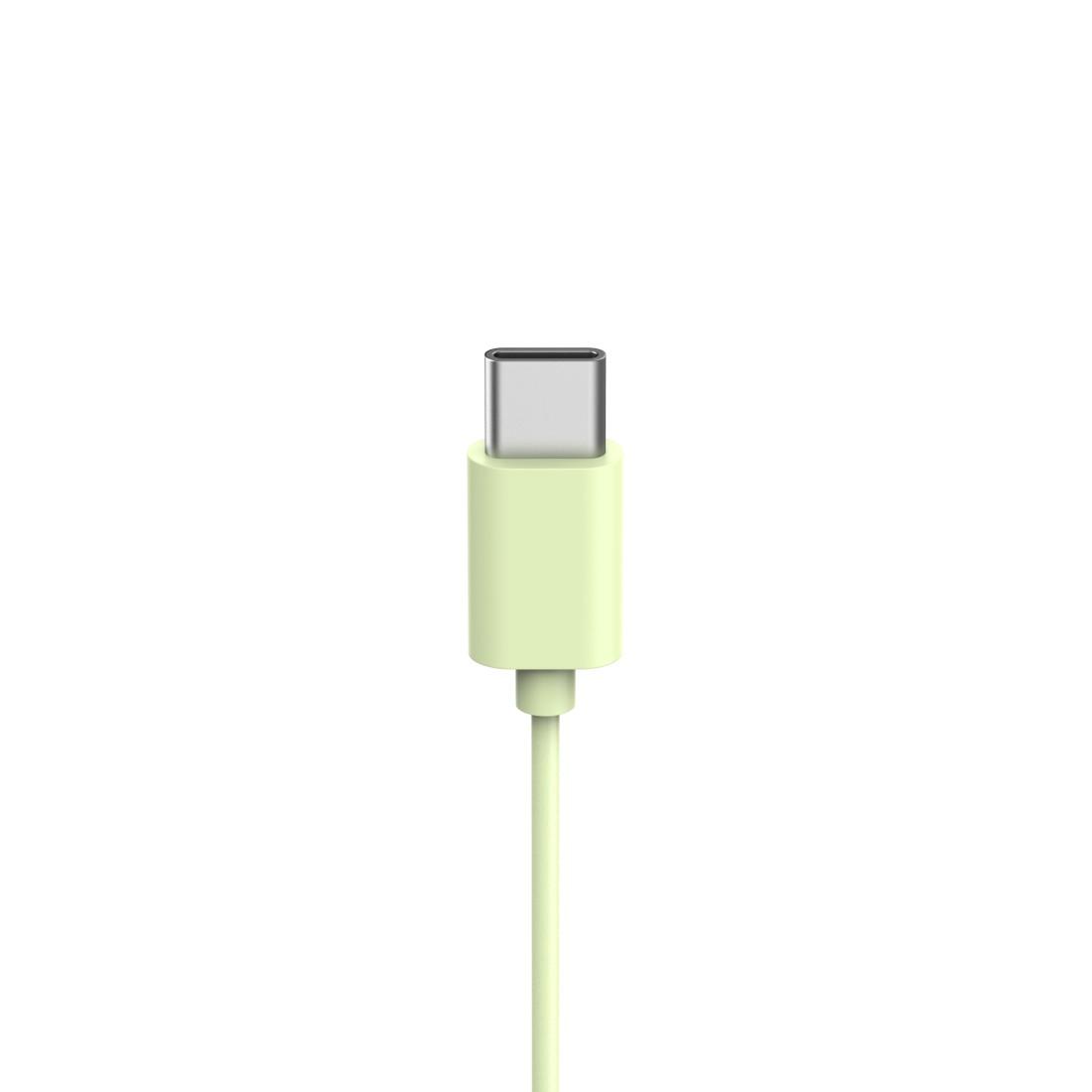 HAMA Слушалки с микрофон "Fun C", USB-C, водач за кабел от едната страна, зелени 5