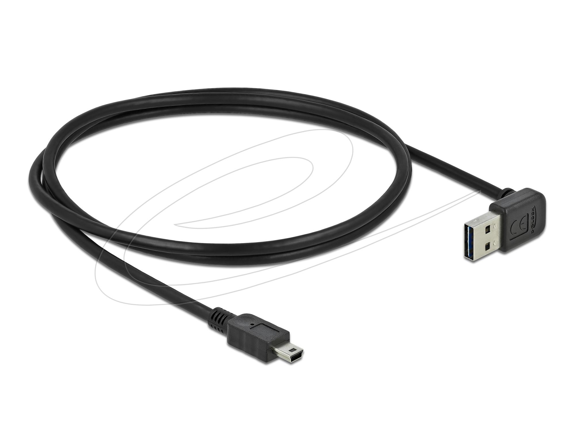 Кабел Delock EASY-USB-A 2.0 мъжко към USB Mini-B мъжко, 1m , черен 2