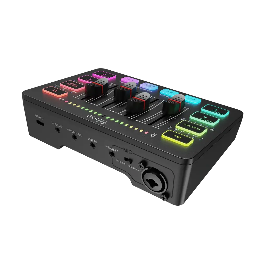 Аудио Миксер FIFINE SC3 RGB Audio Interface - Black 5