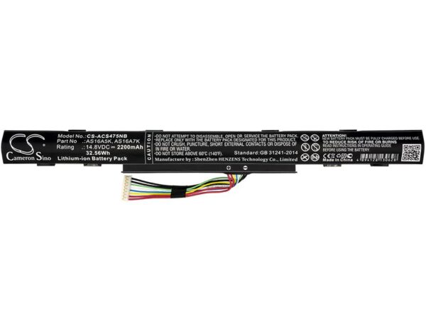 Батерия за лаптоп ACER Aspire E5 476G 53KY; Aspire E5-575-36BC; Aspire F5-522-65GG AS16A5K Liion 14.8V 2200mAh CAMERON SINO 1