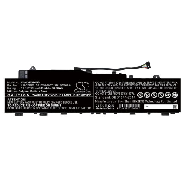Батерия за лаптоп  LENOVO IdeaPad 5 14  L19C3PF3  LiPo 11.55V 4900mAh CAMERON SINO 1