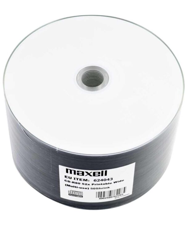 CD-R80 MAXELL 25 pk PRINTABLE 52 speed cake box 1