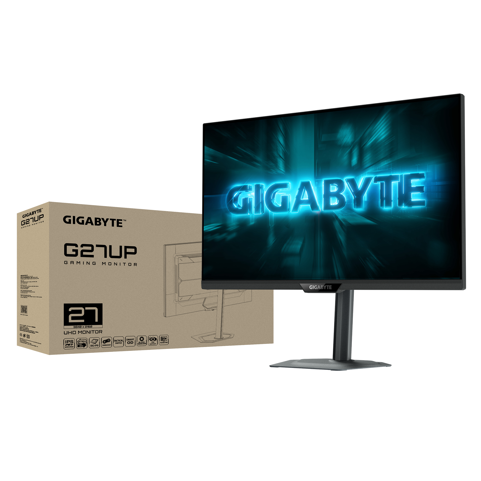 Геймърски Монитор Gigabyte G27UP - 27" inch SS IPS Dual Mode FHD/UHD(3840x2160) 160Hz, 1ms, HDR10 6