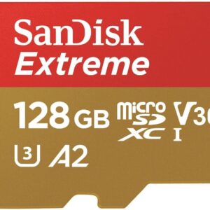 Карта памет SANDISK Extreme microSDXC, 128GB, За Dash Cameras и Drones, SD Adapter 1