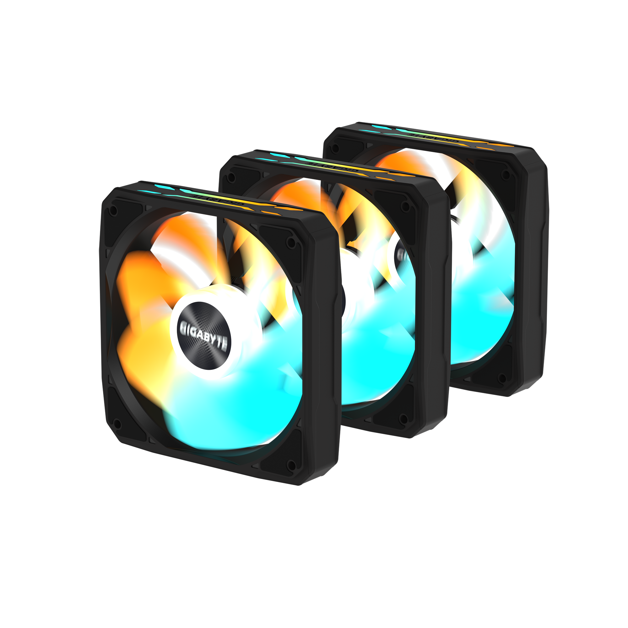 Комплект вентилатори 3-Pack GIGABYTE AORUS EZ CHAIN RVS FAN 120 - 120x120x25mm ARGB 1