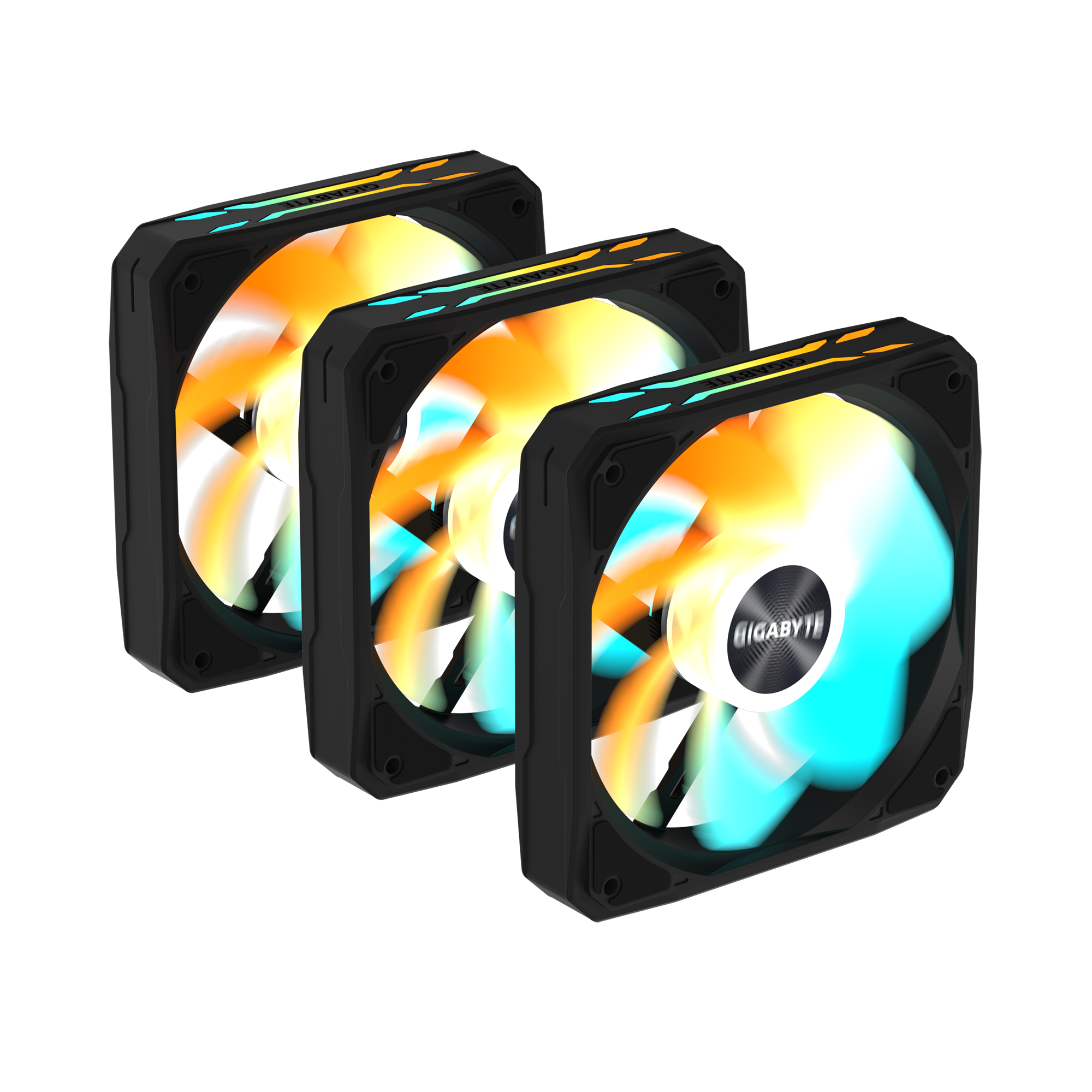 Комплект вентилатори 3-Pack GIGABYTE AORUS EZ CHAIN RVS FAN 120 - 120x120x25mm ARGB 2
