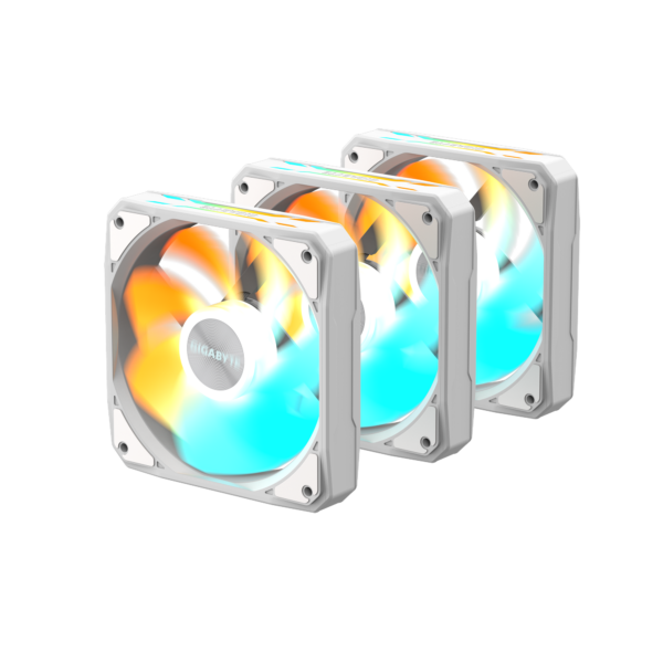 Комплект вентилатори 3-Pack GIGABYTE AORUS EZ CHAIN RVS FAN 120 ICE, 120x120x25mm ARGB 1