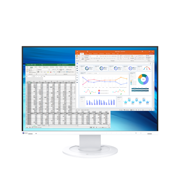 Монитор EIZO FlexScan EV2410R - 23.8 inch IPS, Wide, Full HD, HDMI, DisplayPort - Бял 1