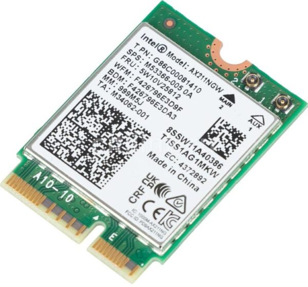 Мрежова карта Intel® Wi-Fi 6E AX211 (Gig+), 2230, 2x2 AX R2 (6GHz)+BT, No vPro 1