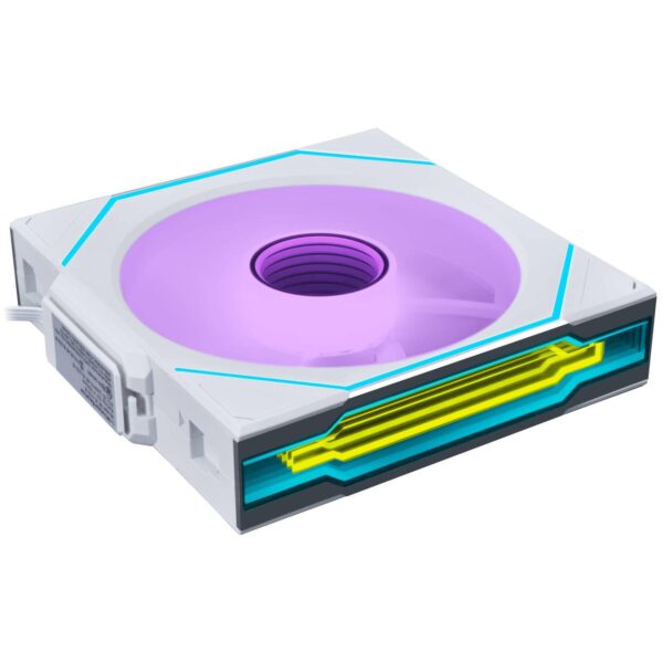 Вентилатор Lian Li UNI FAN SL-INF Wireless ARGB PWM - Reverse Blade, 120 mm Бял 1