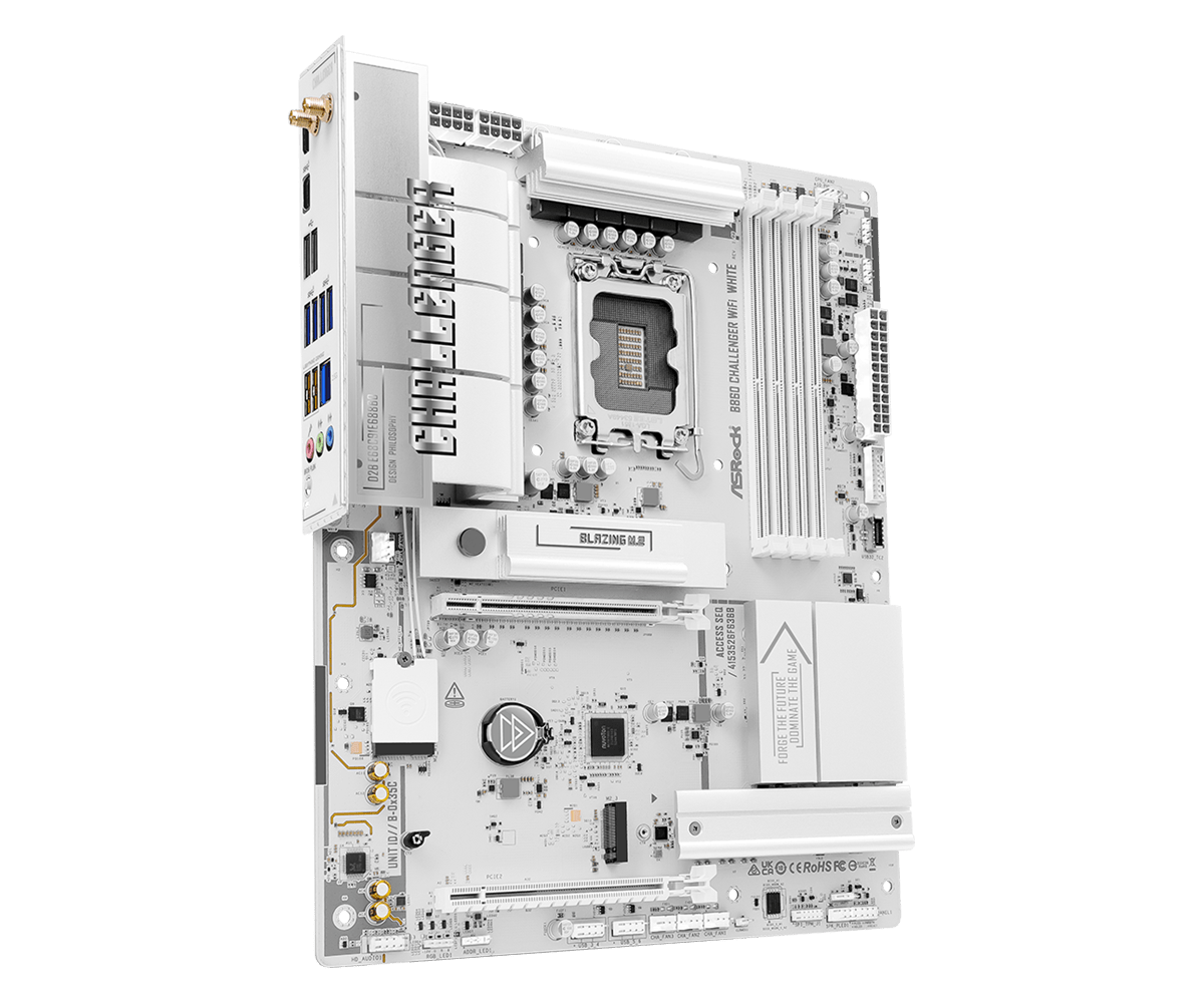 Дънна платка ASRock B860 Challenger White WIFI, LGA 1851 2