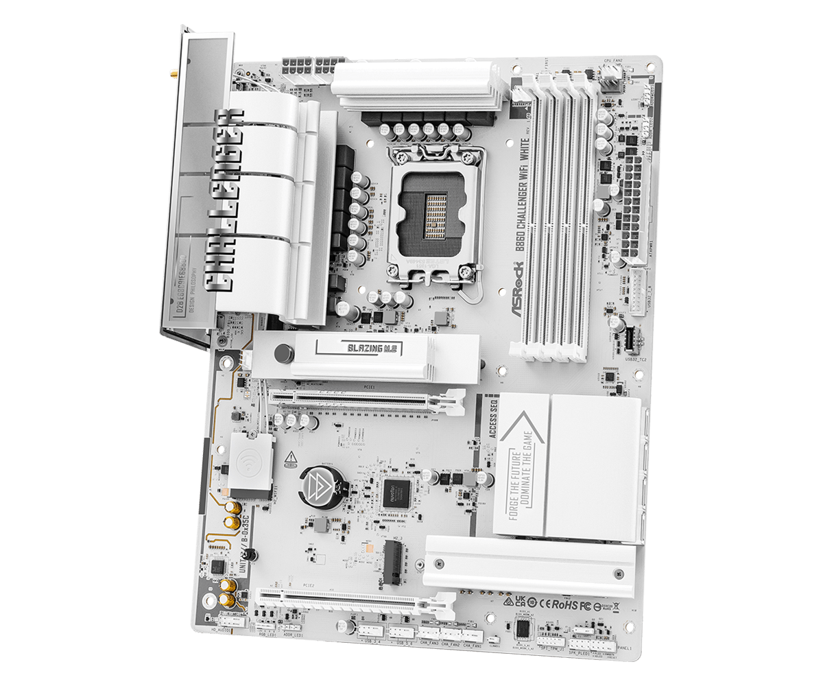 Дънна платка ASRock B860 Challenger White WIFI, LGA 1851 3