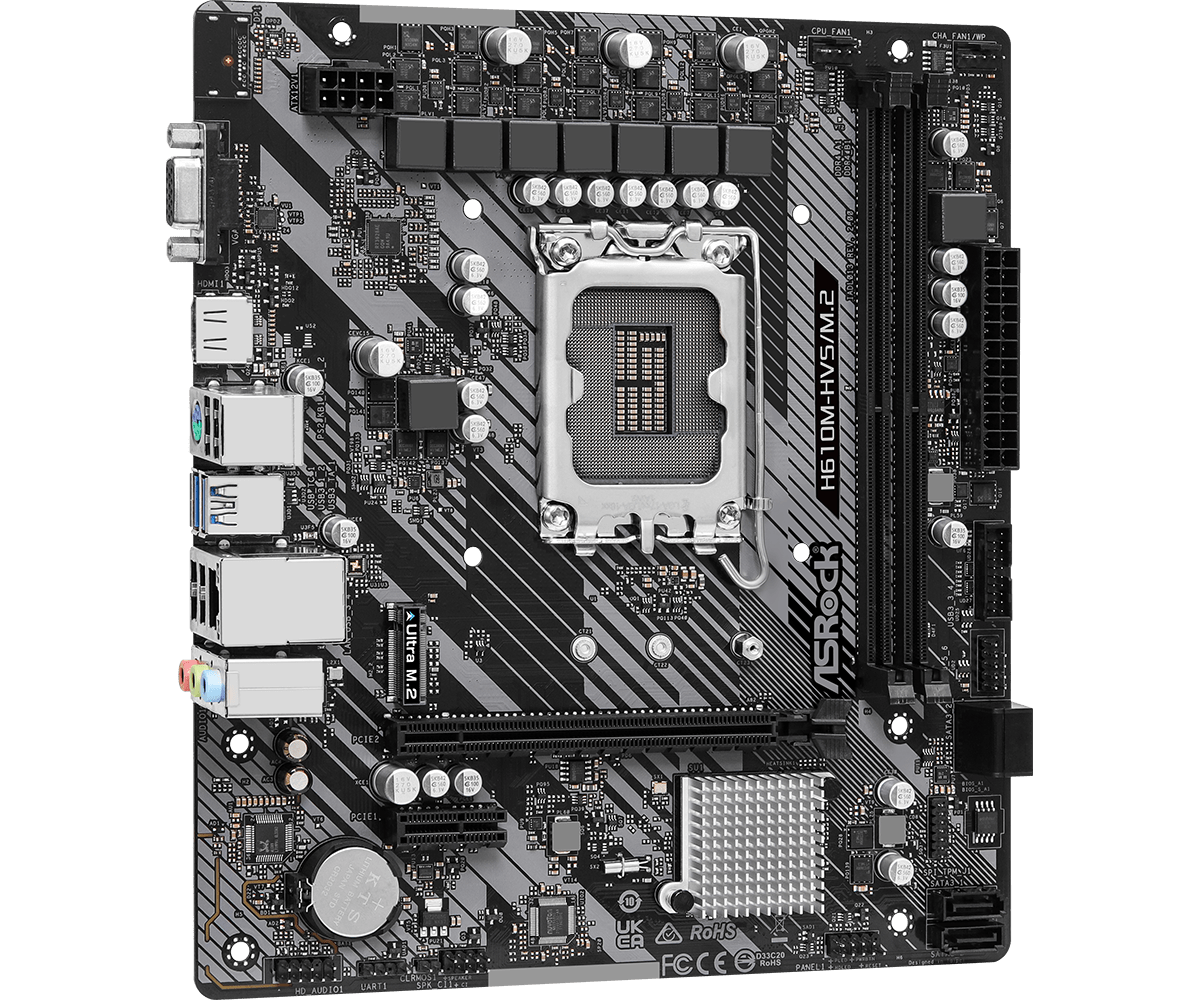 Дънна платка ASRock H610M-HVS/M.2 R2.0, LGA1700, DDR4, mATX 2