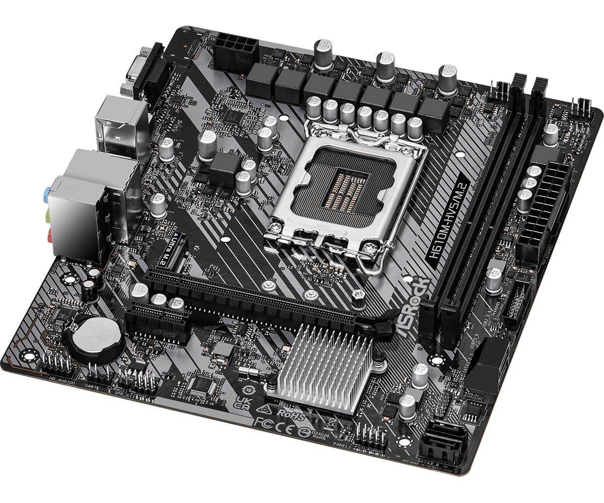 Дънна платка ASRock H610M-HVS/M.2 R2.0, LGA1700, DDR4, mATX 3