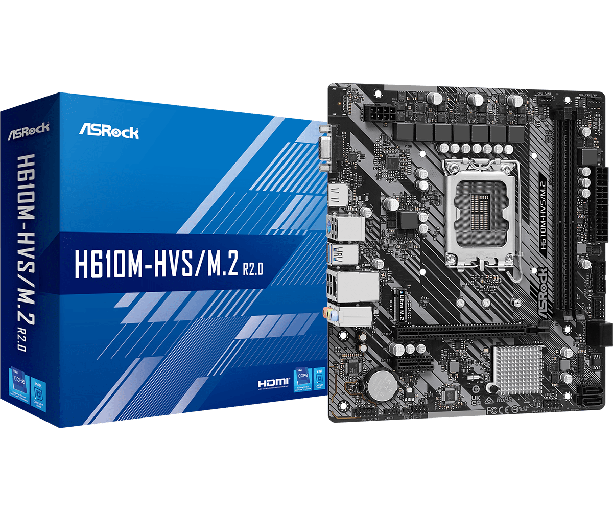 Дънна платка ASRock H610M-HVS/M.2 R2.0, LGA1700, DDR4, mATX 4