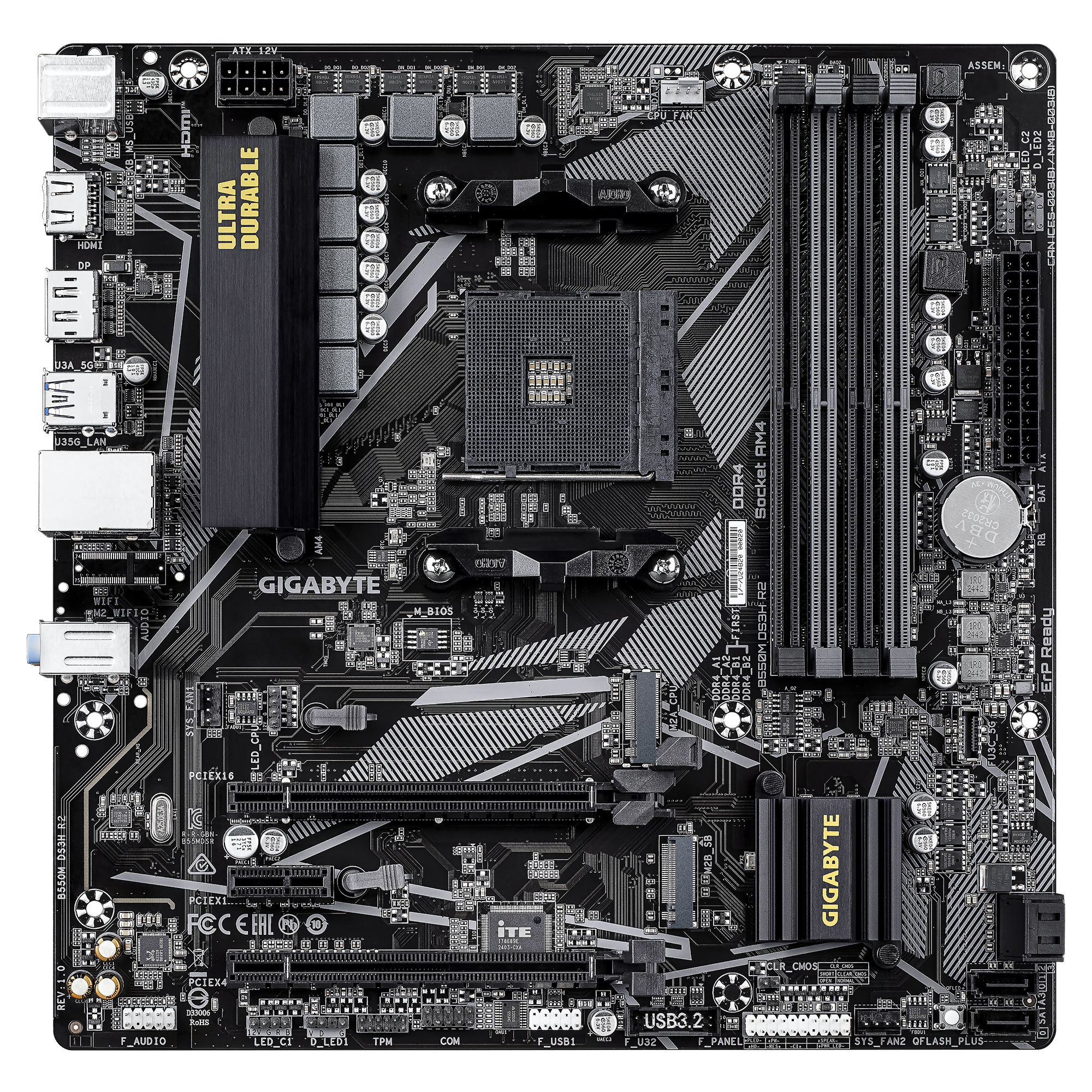 Дънна платка GIGABYTE B550M DS3H R2 Socket AM4 1