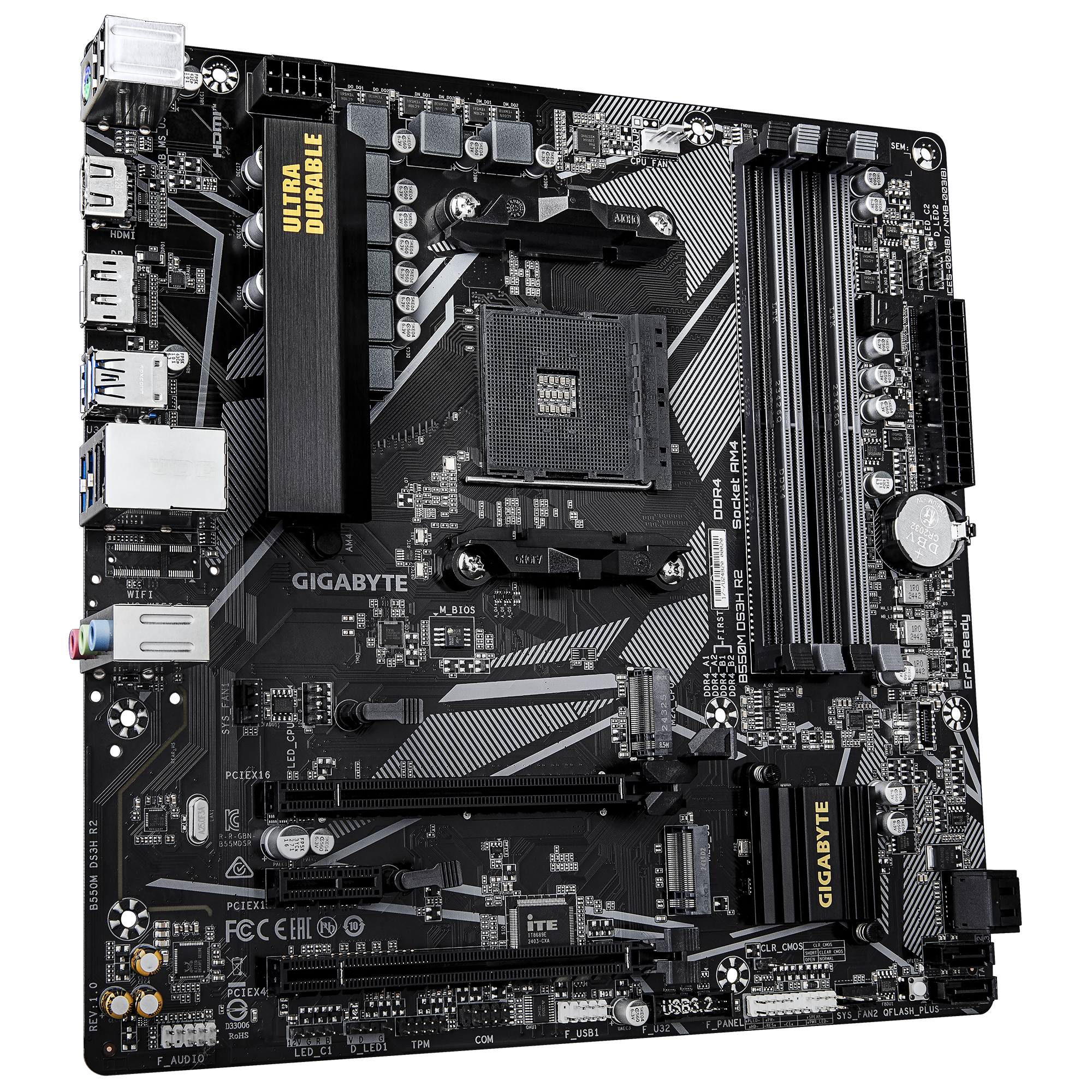 Дънна платка GIGABYTE B550M DS3H R2 Socket AM4 2