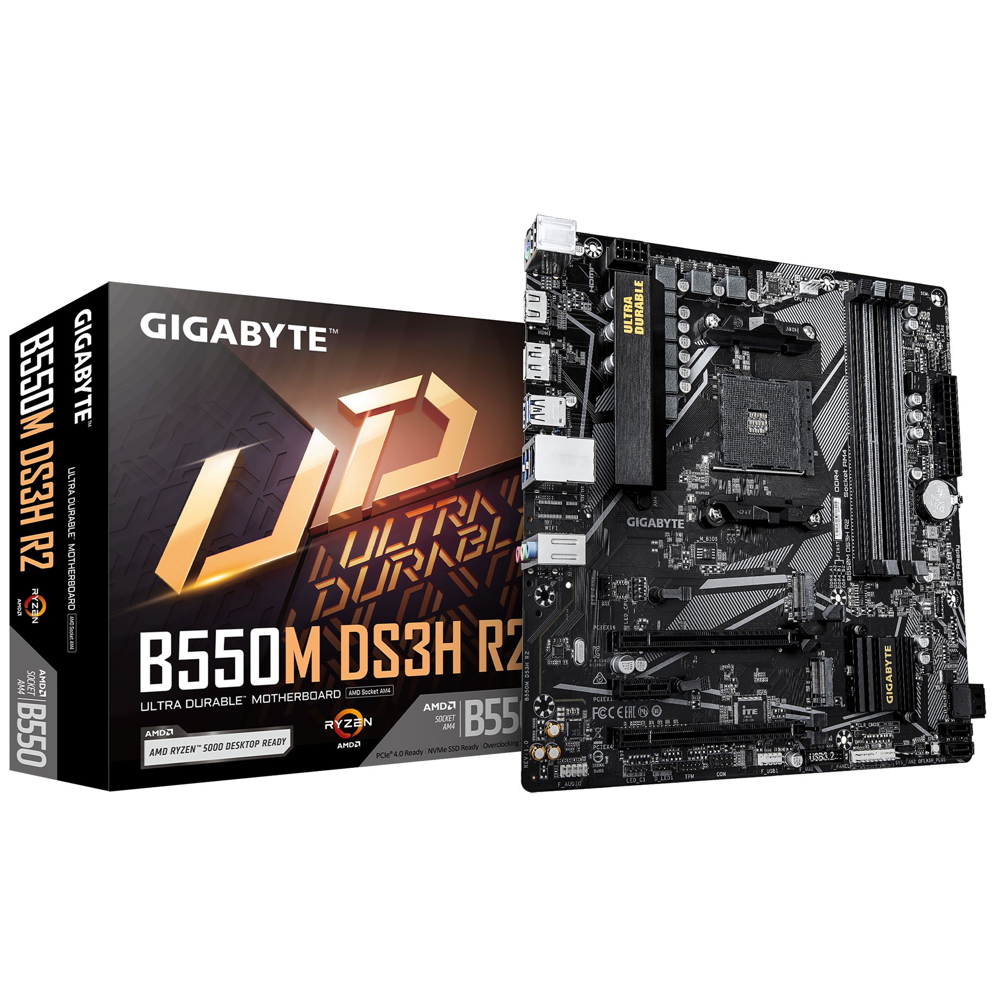 Дънна платка GIGABYTE B550M DS3H R2 Socket AM4 3