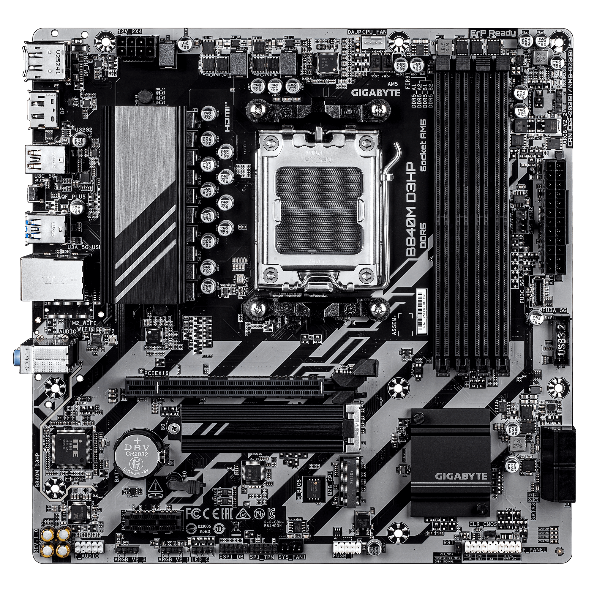 Дънна платка GIGABYTE B840M D3HP socket AM5 1