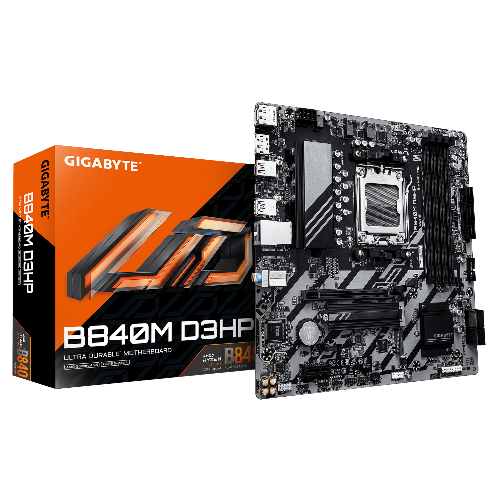 Дънна платка GIGABYTE B840M D3HP socket AM5 4