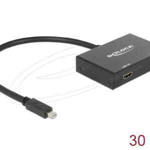 Delock Сплитер Display port 1.2 от mini Dsplay Port мъжко към 2 x HDMI 4K женско 1