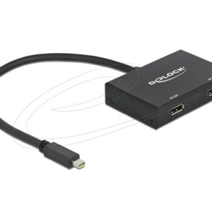 Delock Сплитер от mini Dsplay Port 1.2 мъжко към 2 x Display Port 4K женско 1