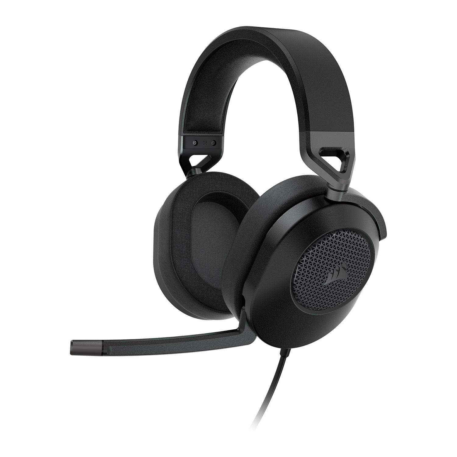 Геймърски слушалки с микрофон Corsair HS65 Carbon - Black 1