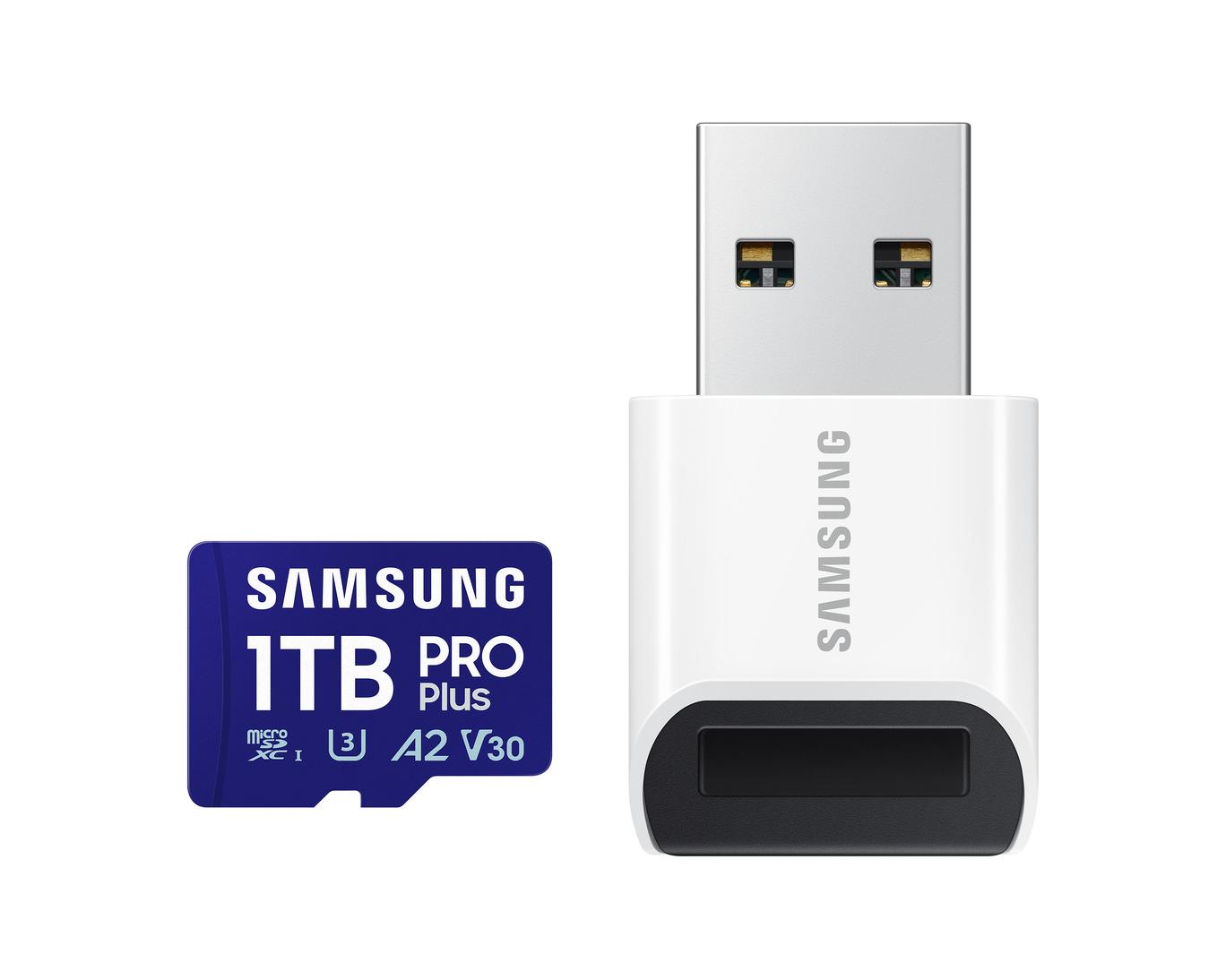 Карта памет Samsung PRO Plus 1 TB, microSDXC UHS-I Class 10, с адаптер 1