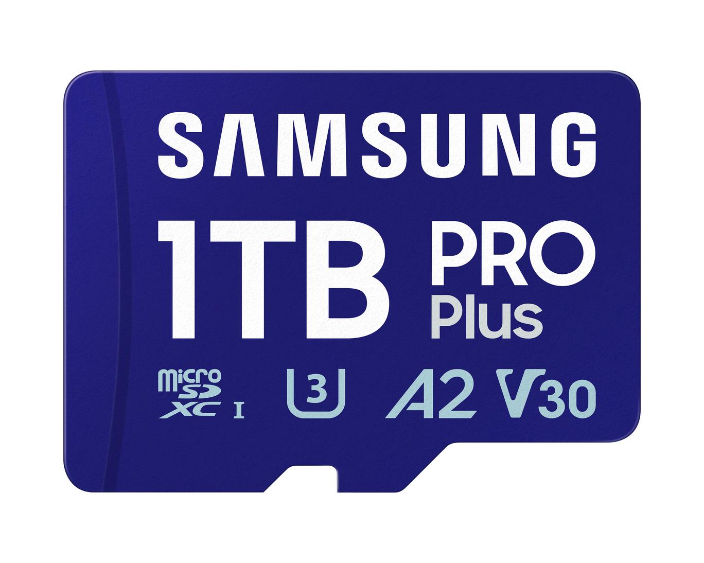 Карта памет Samsung PRO Plus 1 TB, microSDXC UHS-I Class 10, с адаптер 4