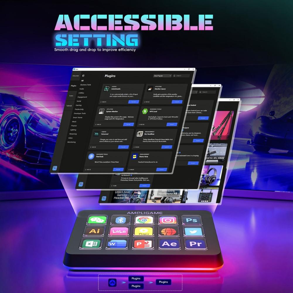 Контролер Fifine D6 Stream 15 Customized Keys and Software 9