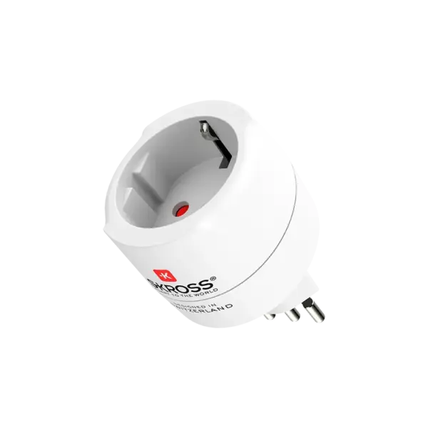 Skross универсален адаптер World to CH+IT+ Brasil, USB 1