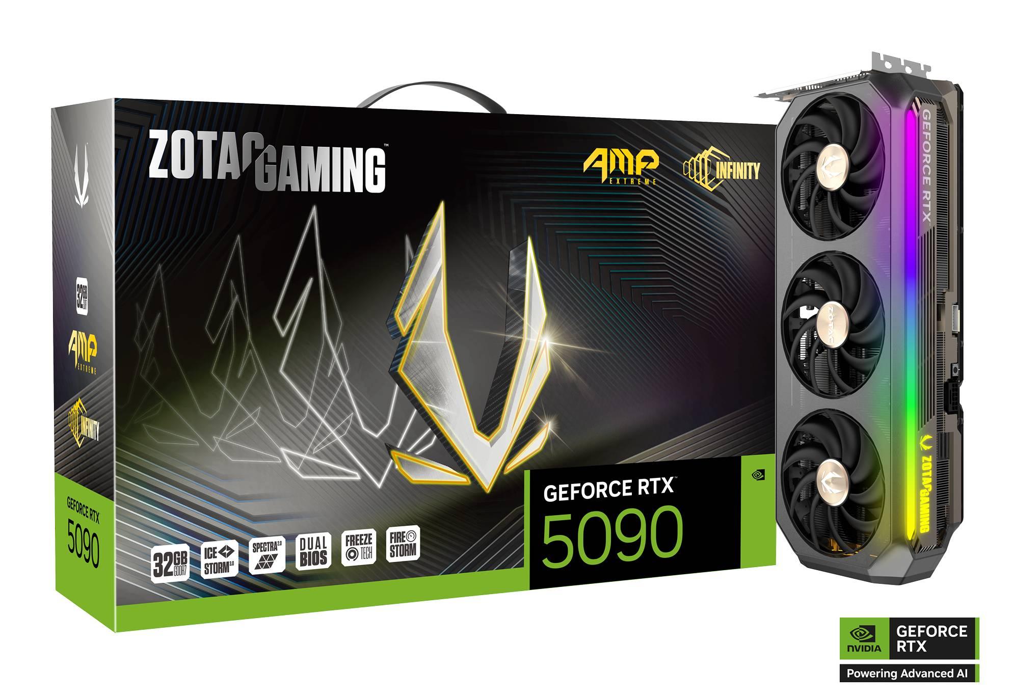 Видео карта ZOTAC GAMING RTX 5090 AMP Extreme INFINITY 32GB GDDR7 7
