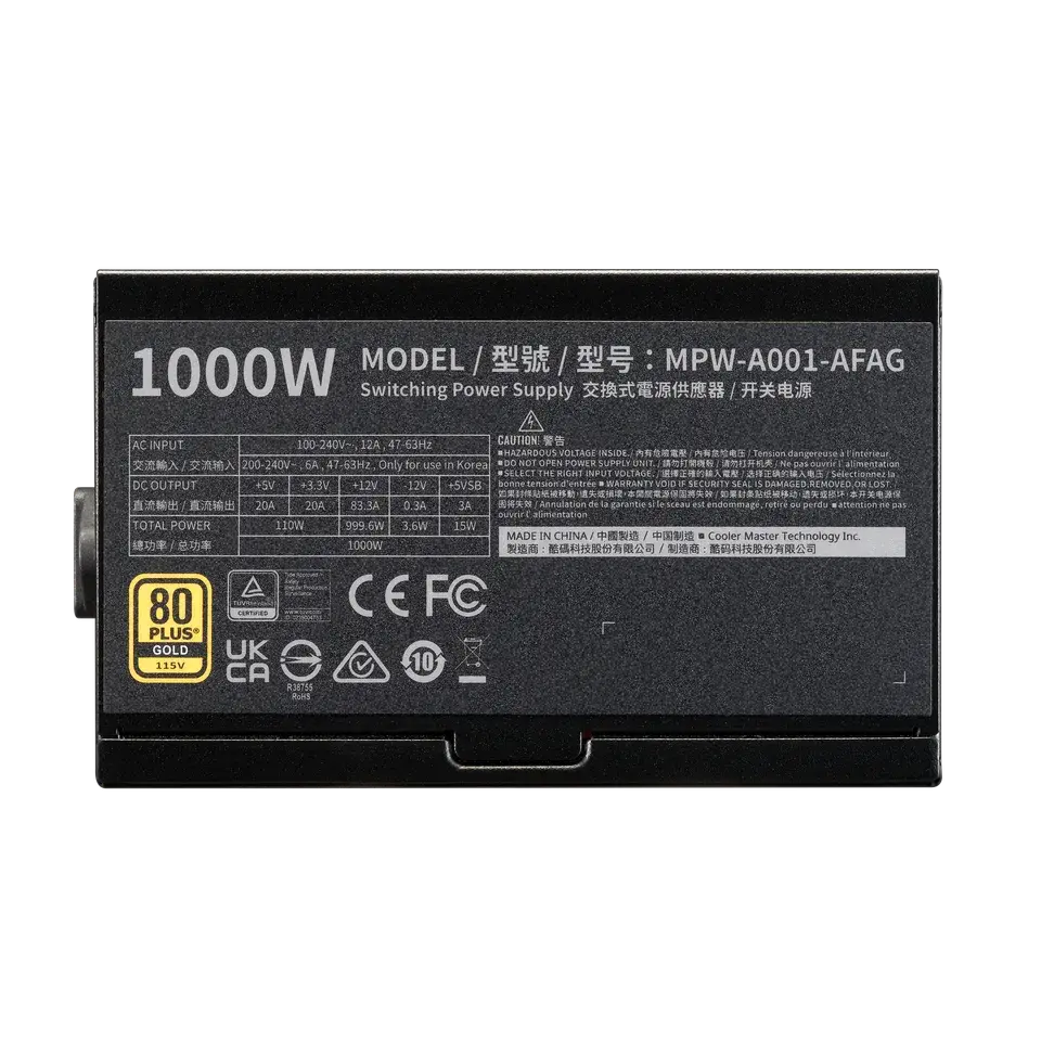 Захранващ блок Cooler Master Elite Gold 1000W ATX 3.1 4