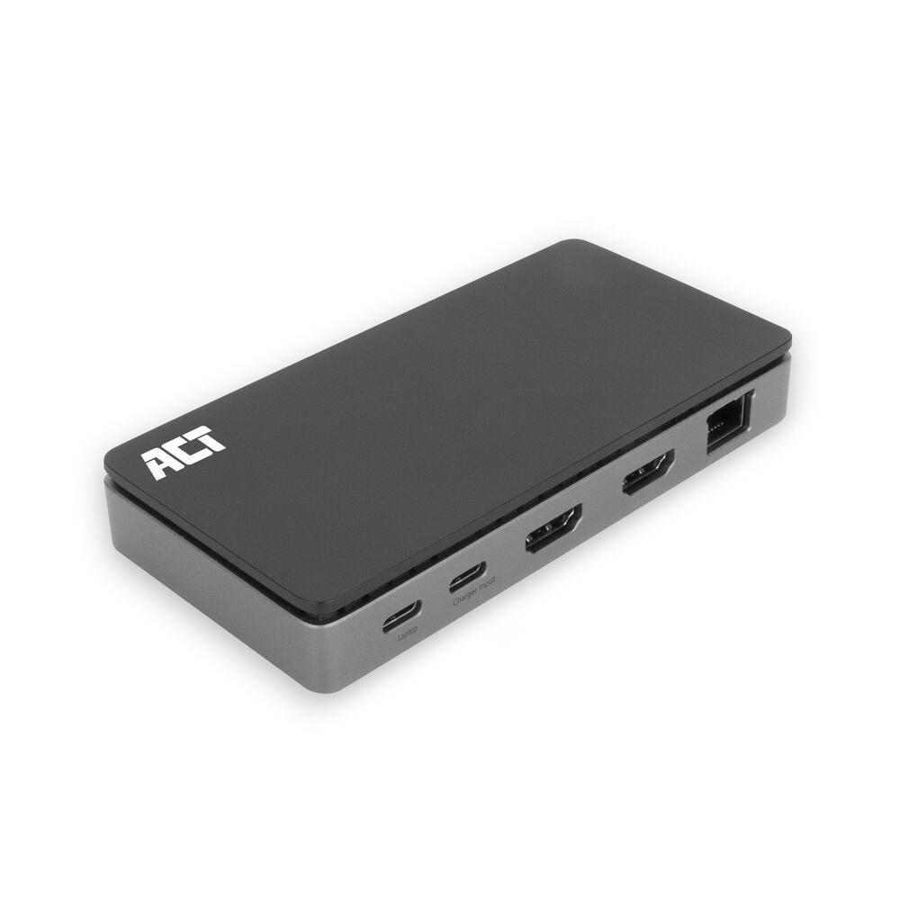 ACT Докинг станция USB-C, 4K, 2 x HDMI, Ethernet, USB-C, 3x USB-A 1