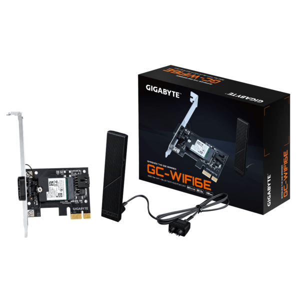 Безжична карта GIGABYTE GC-WIFI6E MediaTek MT7902 WIFI 6Е 2x2 802.11ax, Bluetooth 5.2 1