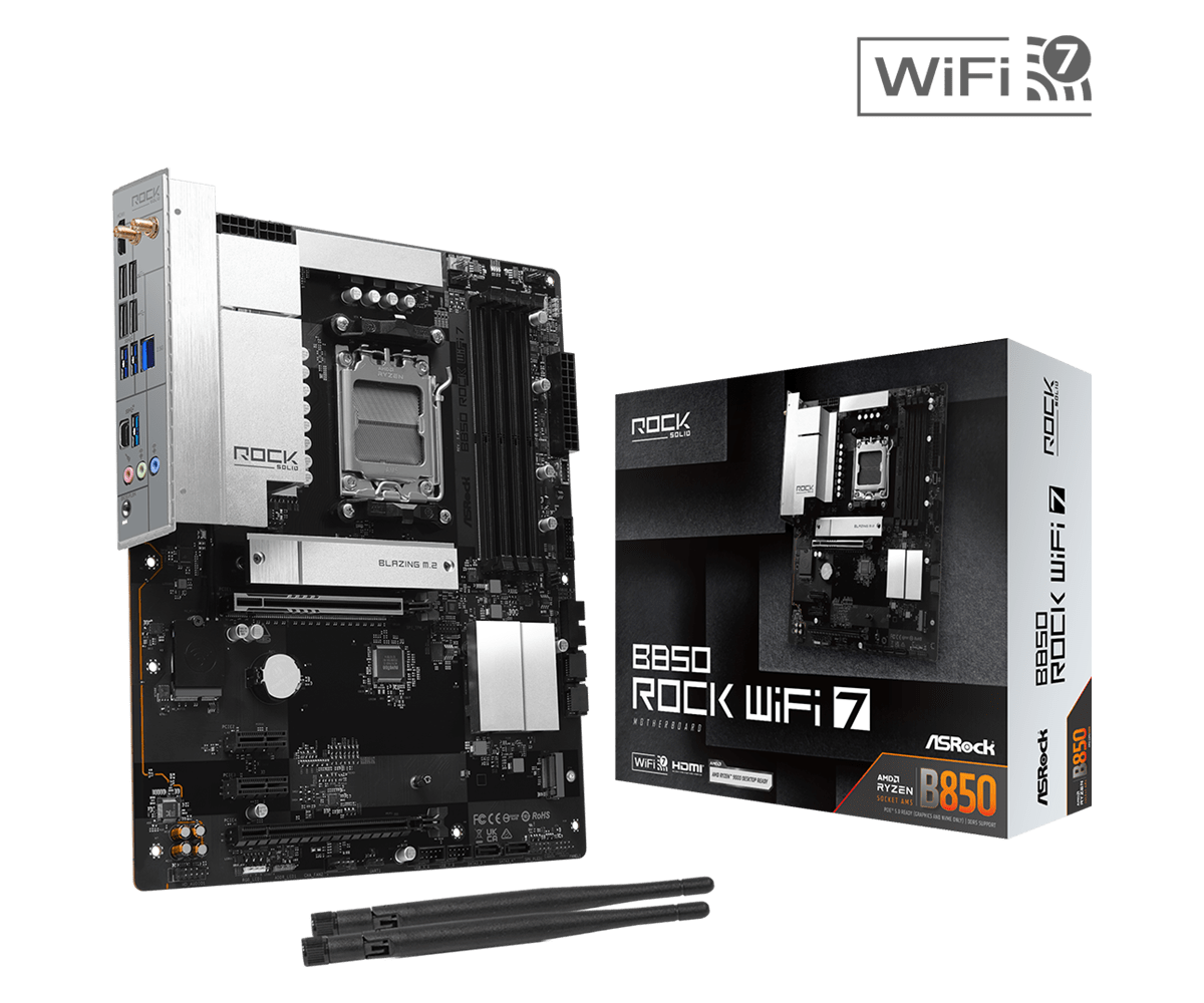 Дънна платка ASRock B850 ROCK WIFI7 socket AM5 5