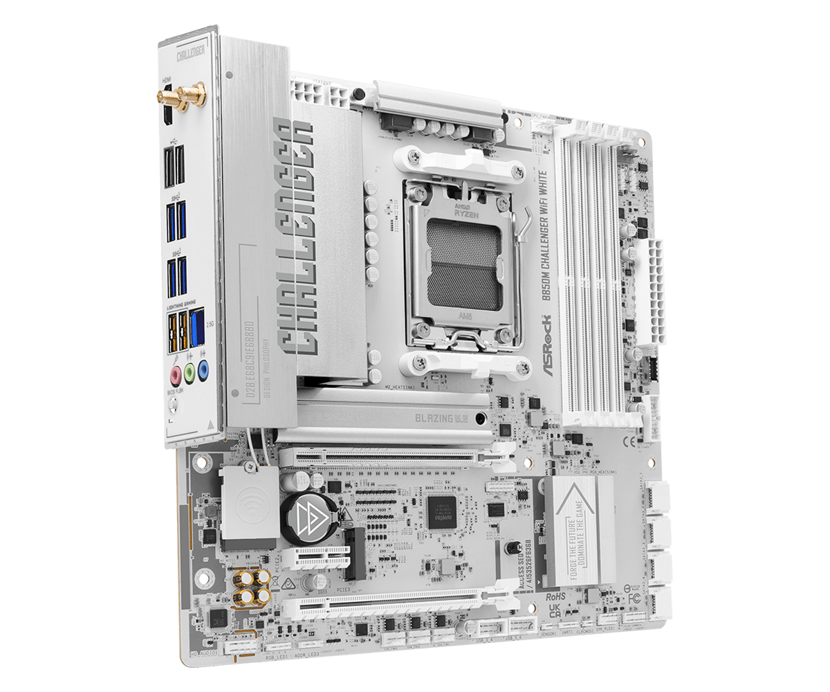 Дънна платка ASRock B850M CHALLENGER WIFI WHITE socket AM5 2